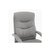 Silla de Oficina Estilo Manager en Piel Sintética Gris - 120/110x74x65 cm, Elegancia y Comodidad