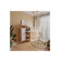 Silla de Oficina Ergonómica con Patas Metálicas en Color Blanco - 82-95x52x47 cm, Diseño Moderno.